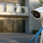 Outdoor security cameras providing home surveillance without a wifi connection.
